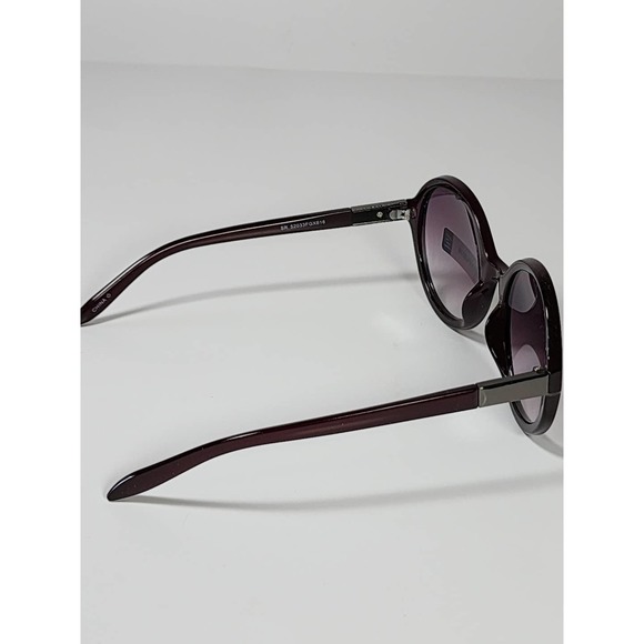 FGX Foster Grant Full Round Dark Chocolate Brown & Silver Sunglasses 52033FGX616 - Picture 6 of 12